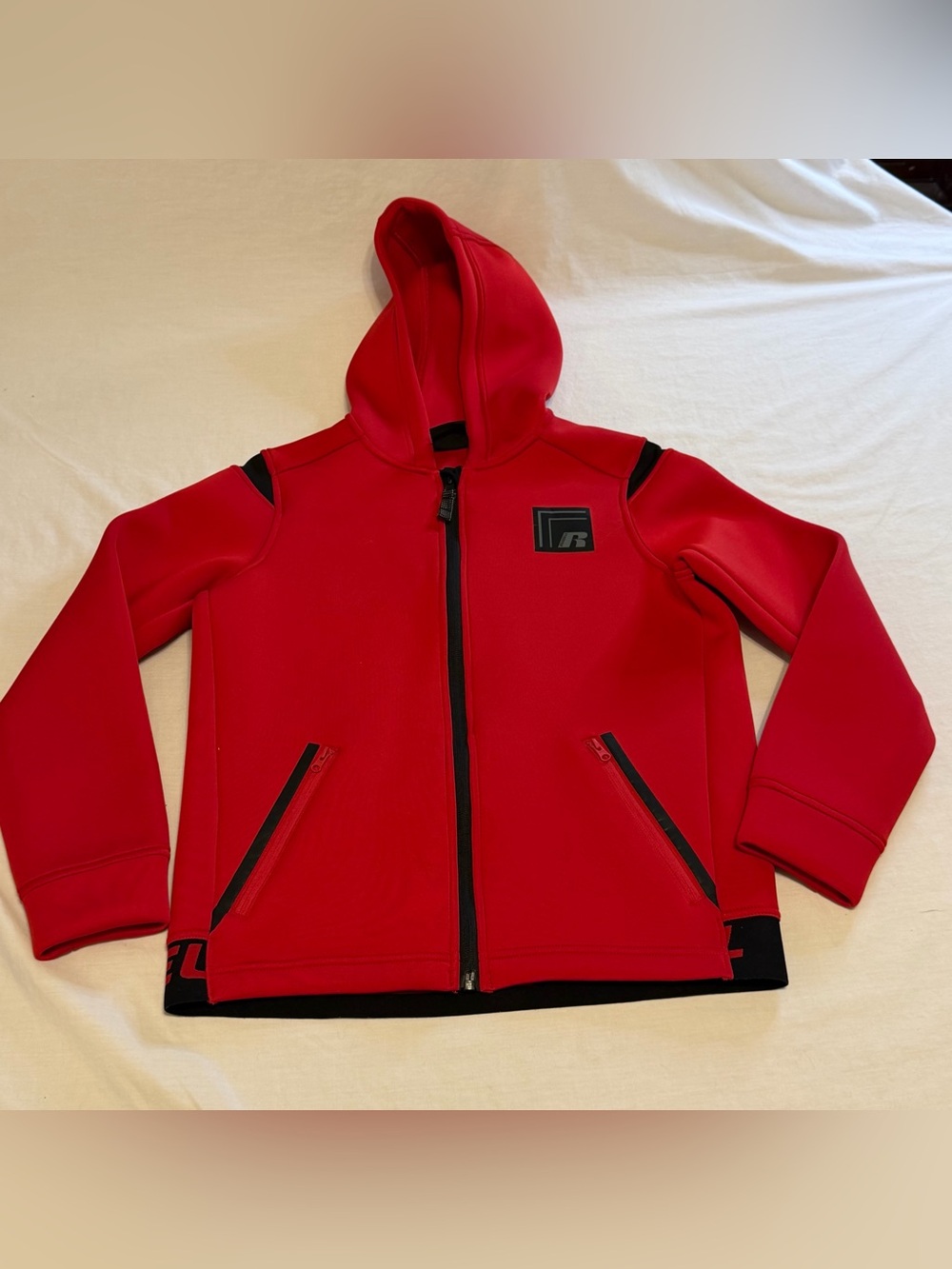 Russell Red Kids Hooded Zip-Up Jacket size L 10/2